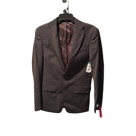 Calvin Klein Men's Wool Blend Slim Fit Suit Jacket Blazer Charcoal 36R NWT - Picture 1 of 7